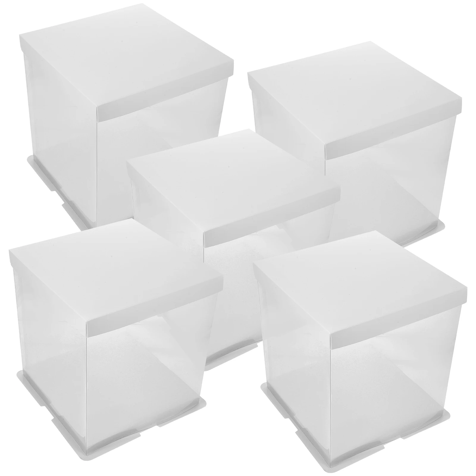 5pcs Cake Boxes Pure White Transparent 6 Inch Double Layer Square Baking Packaging Containers For Birthday Weddings Storage
5pcs Cake Boxes Pure White Transparent 6 Inch Double Layer Square Baking Packaging Containers For Birthday Weddings Storage