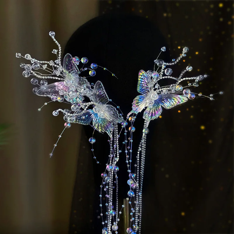 Korean Bridal Crystal Butterfly Tassel Pair Clip Hairbands Women Hair Decoration Wedding Hair Accessories
Korean Bridal Crystal Butterfly Tassel Pair Clip Hairbands Women Hair Decoration Wedding Hair Accessories