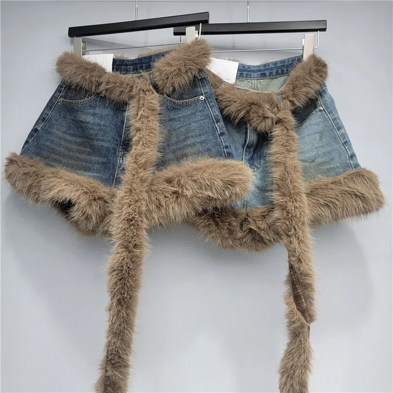 Vintage Hot Girl Furry Patchwork Washed Denim Shorts, Y2K New Low Waist Sexy Hip-Hugging Hot Pants Boot Shorts
Vintage Hot Girl Furry Patchwork Washed Denim Shorts, Y2K New Low Waist Sexy Hip-Hugging Hot Pants Boot Shorts
