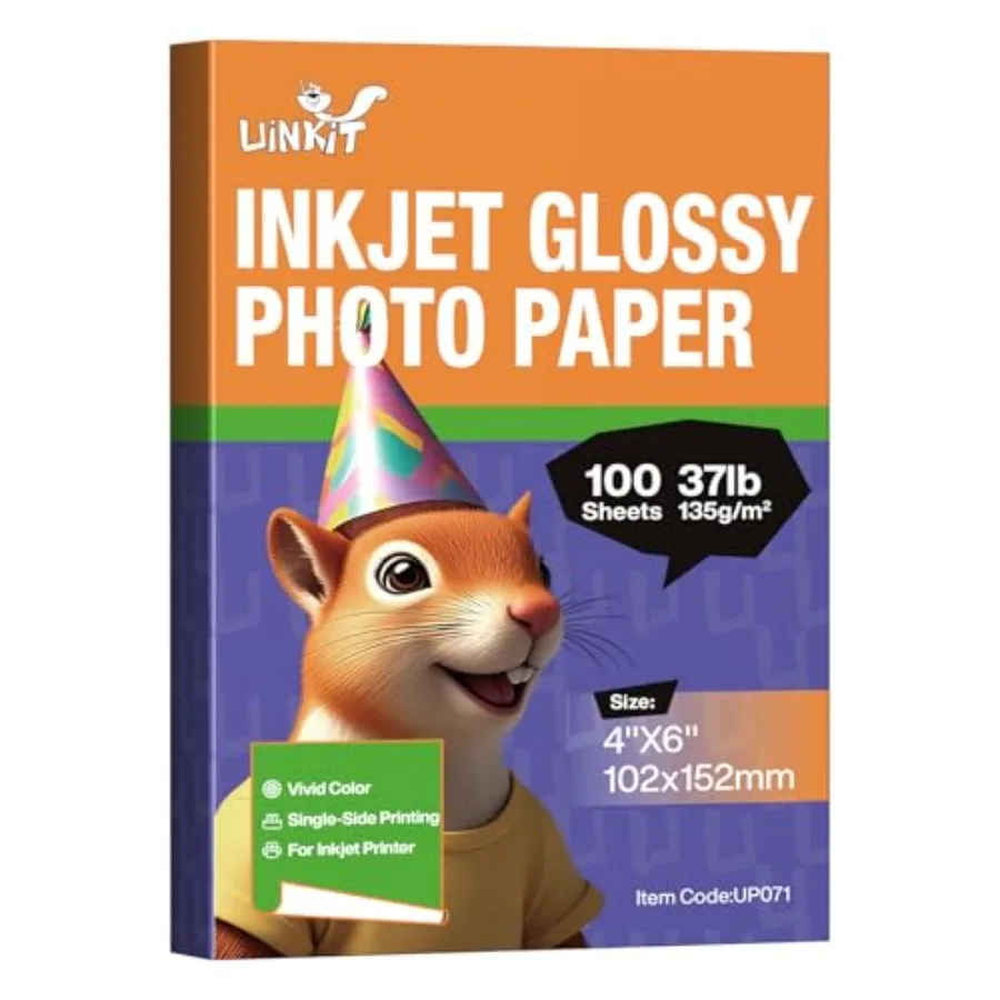 37lb Thin Inkjet Photo Paper 4X6 Inch Professional Glossy 100 Sheets Single Side DIY Chip Bag 135gsm Photos Picture for Inkjet
37lb Thin Inkjet Photo Paper 4X6 Inch Professional Glossy 100 Sheets Single Side DIY Chip Bag 135gsm Photos Picture for Inkjet
