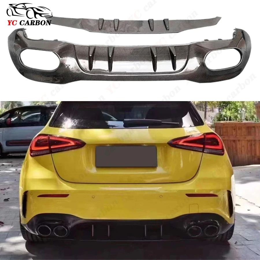 For Mercedes Benz A Class W177 A200 A220 AMG 2019+ Carbon Fiber Car Rear Bumper Diffuser Rear Side Splitters Spoiler Lip
For Mercedes Benz A Class W177 A200 A220 AMG 2019+ Carbon Fiber Car Rear Bumper Diffuser Rear Side Splitters Spoiler Lip