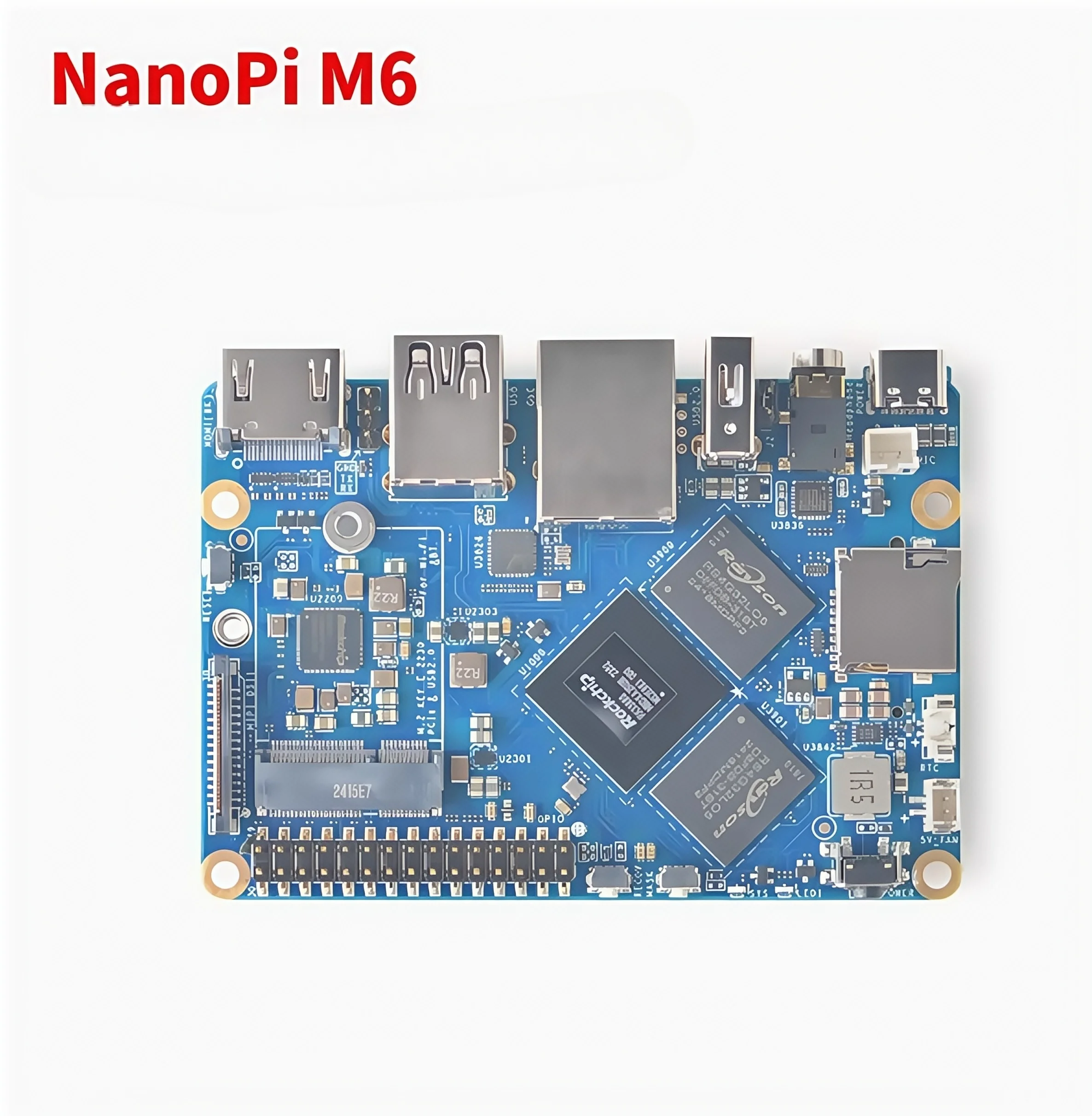 NanoPi M6 RK3588S Gigabit Development Board 4GB 16GB 32GB Memory nVMe WiFi6 8K Artificial Intelligence Board
NanoPi M6 RK3588S Gigabit Development Board 4GB 16GB 32GB Memory nVMe WiFi6 8K Artificial Intelligence Board