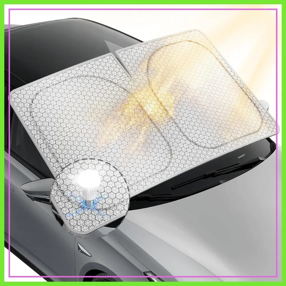 Graphene Windshield Sun Shade for SUVs and Mid-Size Sedans, 99% UV Blocking, Dual-Layer Honeycomb Heat Shield, Keeps Interior Cooler, Foldable
Graphene Windshield Sun Shade for SUVs and Mid-Size Sedans, 99% UV Blocking, Dual-Layer Honeycomb Heat Shield, Keeps Interior Cooler, Foldable