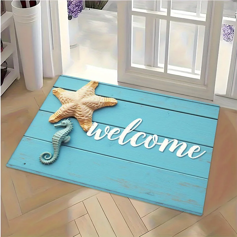 Coastal Beach Welcome Doormat Mat Starfish Tropical Nautical Ocean Entry Rug for Home Decoration 40x60cm
Coastal Beach Welcome Doormat Mat Starfish Tropical Nautical Ocean Entry Rug for Home Decoration 40x60cm