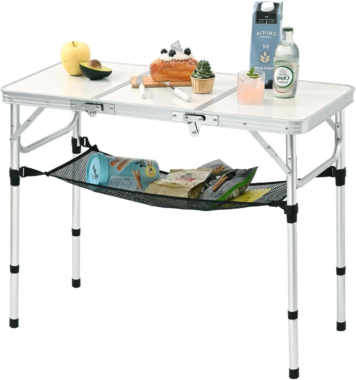 3ft Aluminum Folding Picnic Table with Adjustable Height and Storage Net for Camping Backyard RV Trips
3ft Aluminum Folding Picnic Table with Adjustable Height and Storage Net for Camping Backyard RV Trips