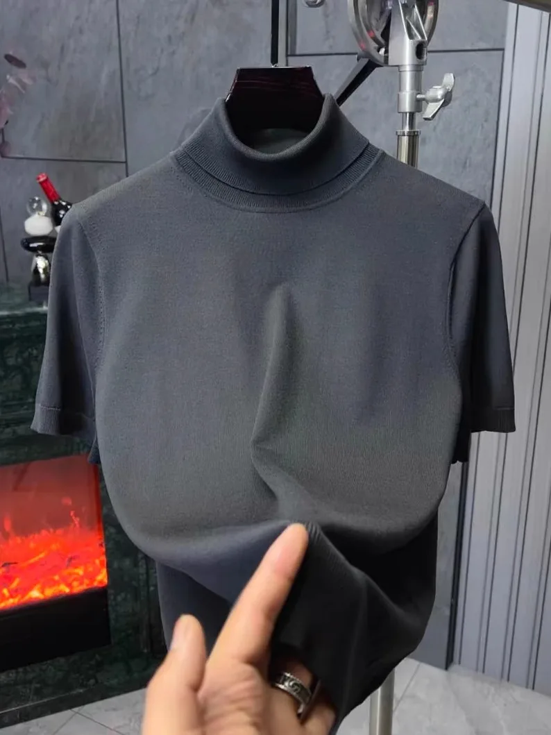 H9 Men's High Collar Knitted ort Sve T-irt Autumn Winter New Arrival High Quali Busin Sle Faionable And Sli
H9 Men's High Collar Knitted ort Sve T-irt Autumn Winter New Arrival High Quali Busin Sle Faionable And Sli