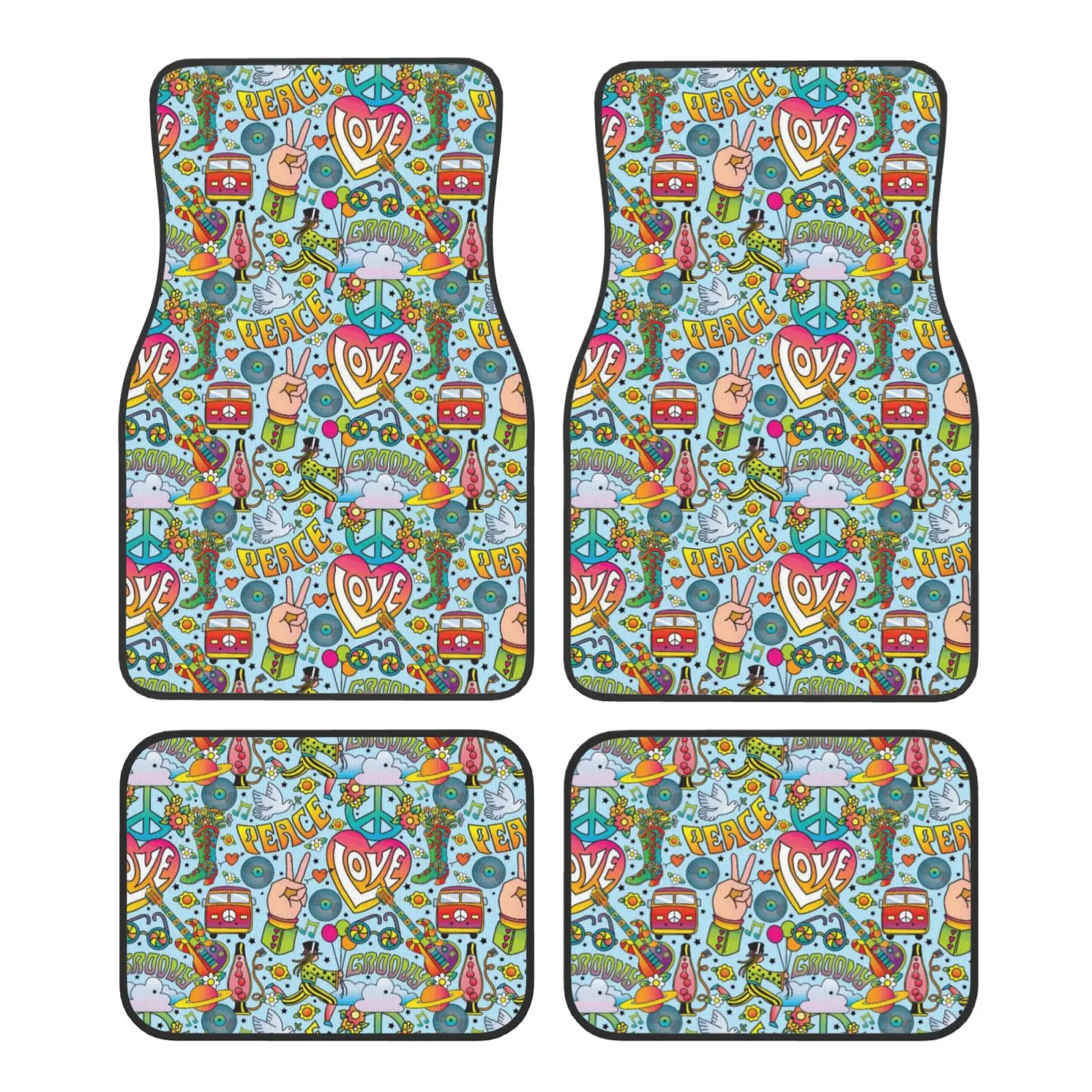 Hips Heart Shaped Peace and Love Printed Custom Car Floor Mat Front and Rear Carpet Set 4-piece Suitable for All Car Floor Mats
Hips Heart Shaped Peace and Love Printed Custom Car Floor Mat Front and Rear Carpet Set 4-piece Suitable for All Car Floor Mats