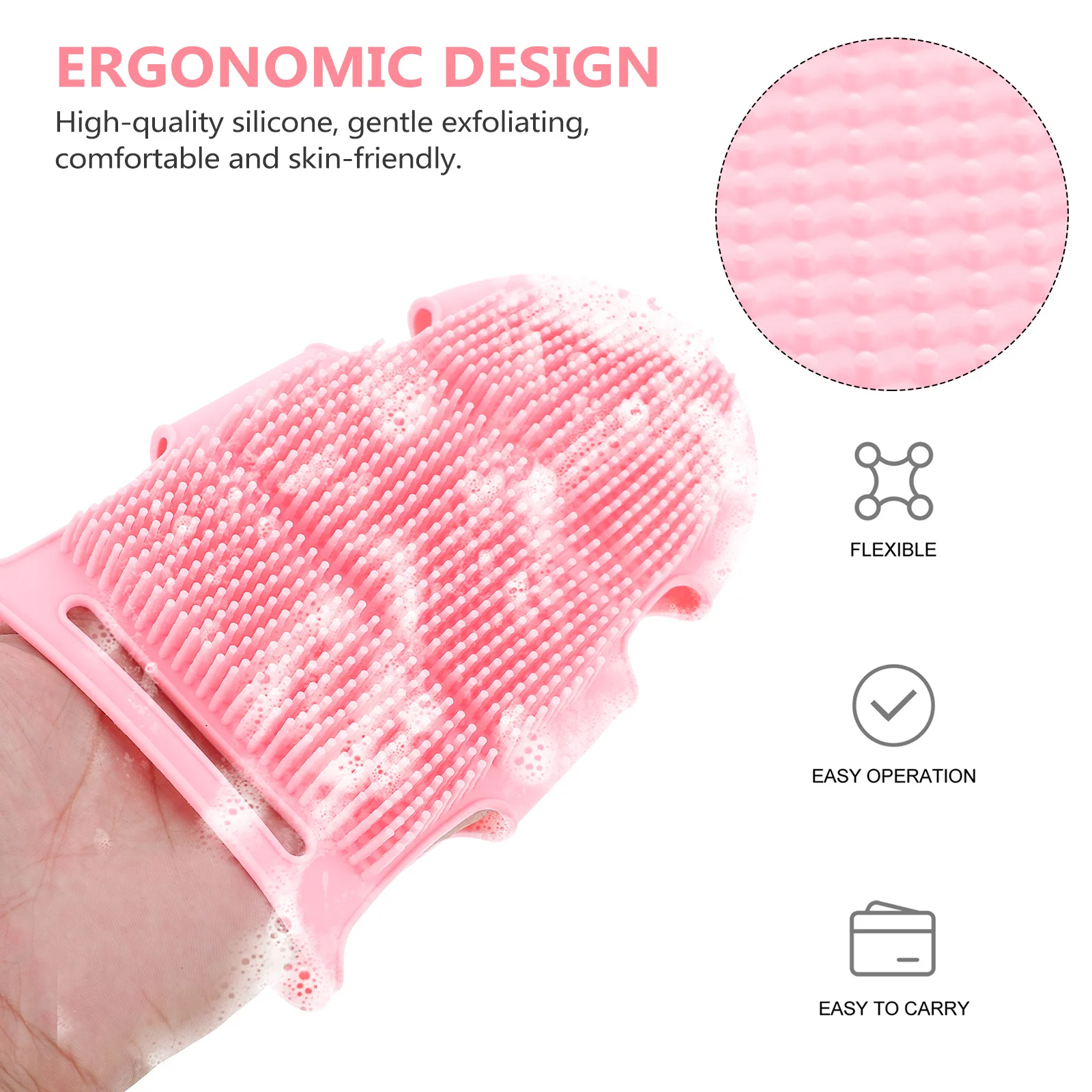 Bathing Gloves High-Quality Silicone Skid-Resistant Exfoliating Massage Glove For Body Scrub Spa Shower Deep Clean Skin
Bathing Gloves High-Quality Silicone Skid-Resistant Exfoliating Massage Glove For Body Scrub Spa Shower Deep Clean Skin