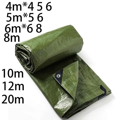 Waterproof Large Tarpaulin Custom 3*3 4 5 6 8 10 4m×4 5 6 8 10 20m Tarp Awning Rain Cover Outdoor Garden Backyard Camping Canopy