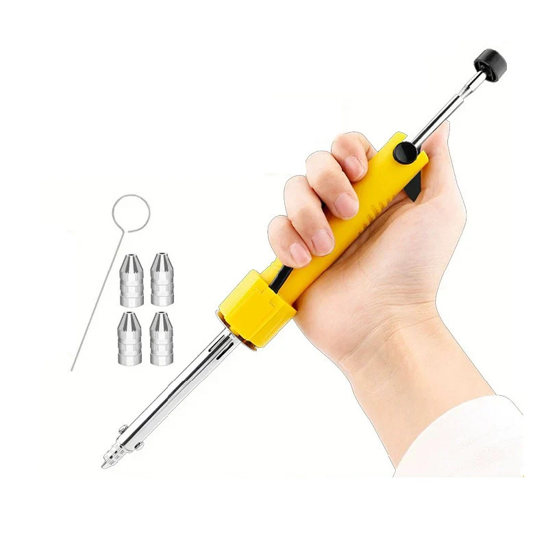 Electric tin suction device with strong heating, electric tin suction gun, electric soldering iron, automatic vacuum pump
Electric tin suction device with strong heating, electric tin suction gun, electric soldering iron, automatic vacuum pump