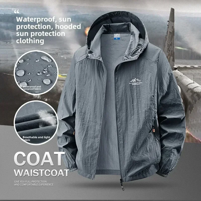 Summer Outdoor Quick Dry Sun-Protective Thin Jacket Men Hiking Fishing Cycling Hooded Gym Sport Windbreaker Ultra Light Coats
Summer Outdoor Quick Dry Sun-Protective Thin Jacket Men Hiking Fishing Cycling Hooded Gym Sport Windbreaker Ultra Light Coats