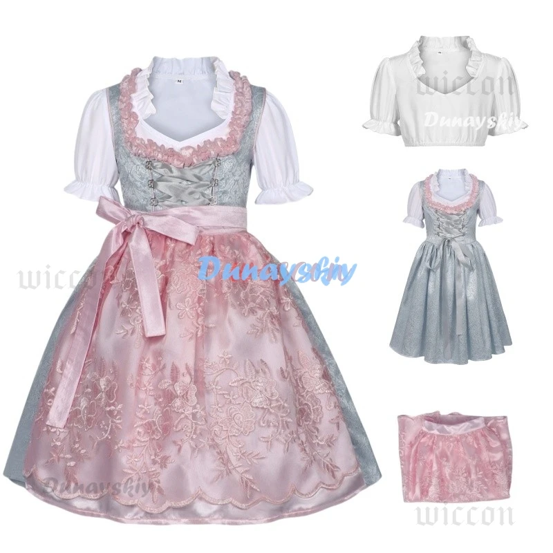 Traditional Bavarian Oktoberfest Costumes Dirndl Dresses Women Lace Cold Shoulder Dress Bavarian German Beer Girl Costume
Traditional Bavarian Oktoberfest Costumes Dirndl Dresses Women Lace Cold Shoulder Dress Bavarian German Beer Girl Costume