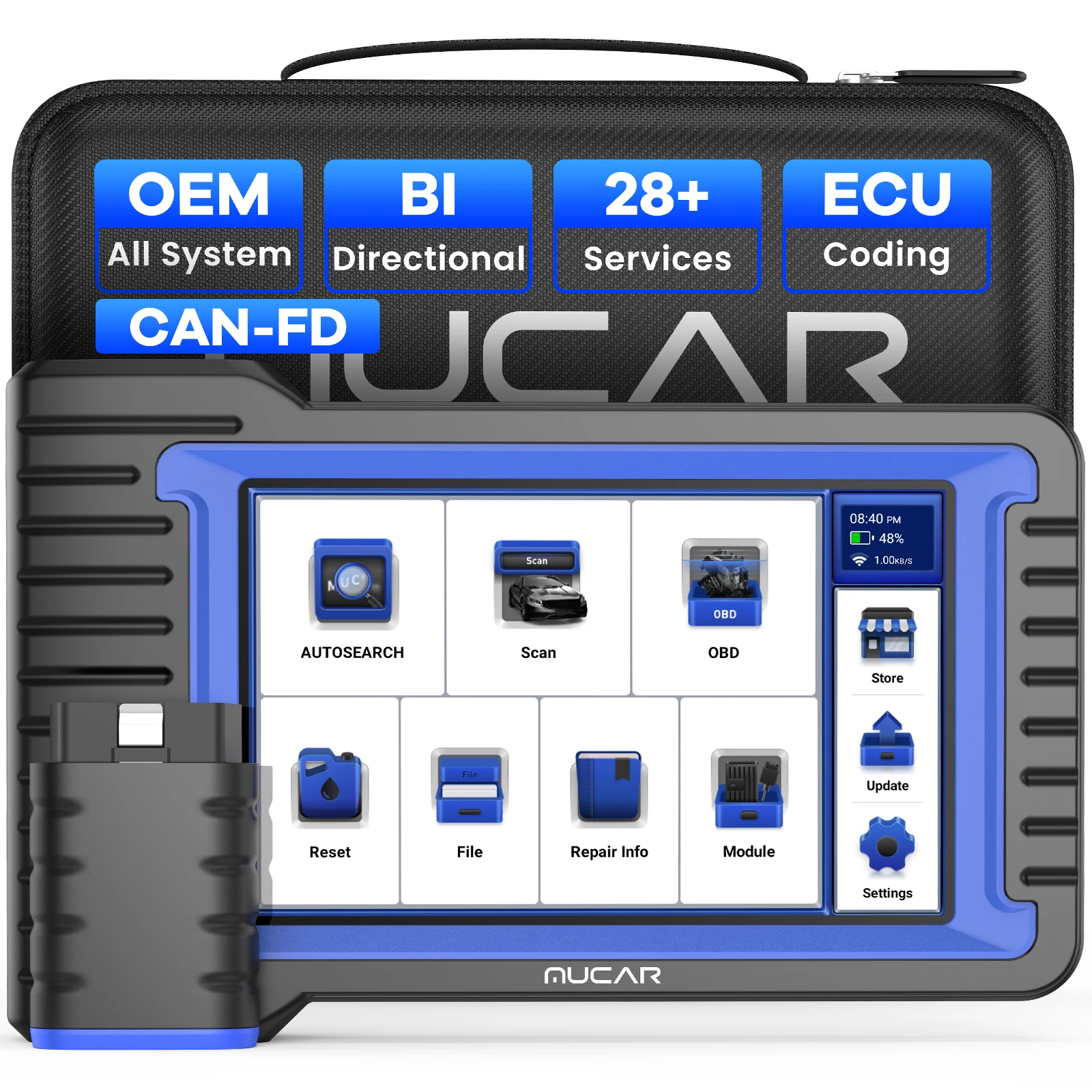 MUCAR VO7S Diagnostic Tools Lifetime Free Bi-directional ECU Coding Automotive Scanner Full System 28 Reset Mucar OBD2 Scanner
MUCAR VO7S Diagnostic Tools Lifetime Free Bi-directional ECU Coding Automotive Scanner Full System 28 Reset Mucar OBD2 Scanner