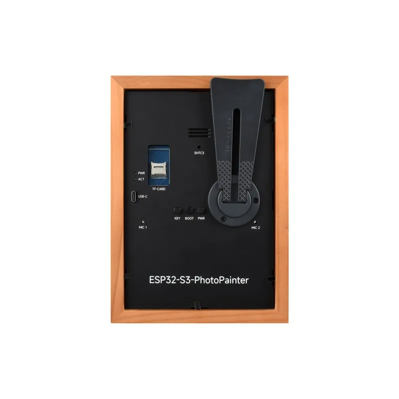 Waveshare ESP32-S3-PhotoPainter 7.3inch E6 Full Color E-paper Display With Solid Wood Photo Frame, Ultra-long Standby, 800 × 480
Waveshare ESP32-S3-PhotoPainter 7.3inch E6 Full Color E-paper Display With Solid Wood Photo Frame, Ultra-long Standby, 800 × 480