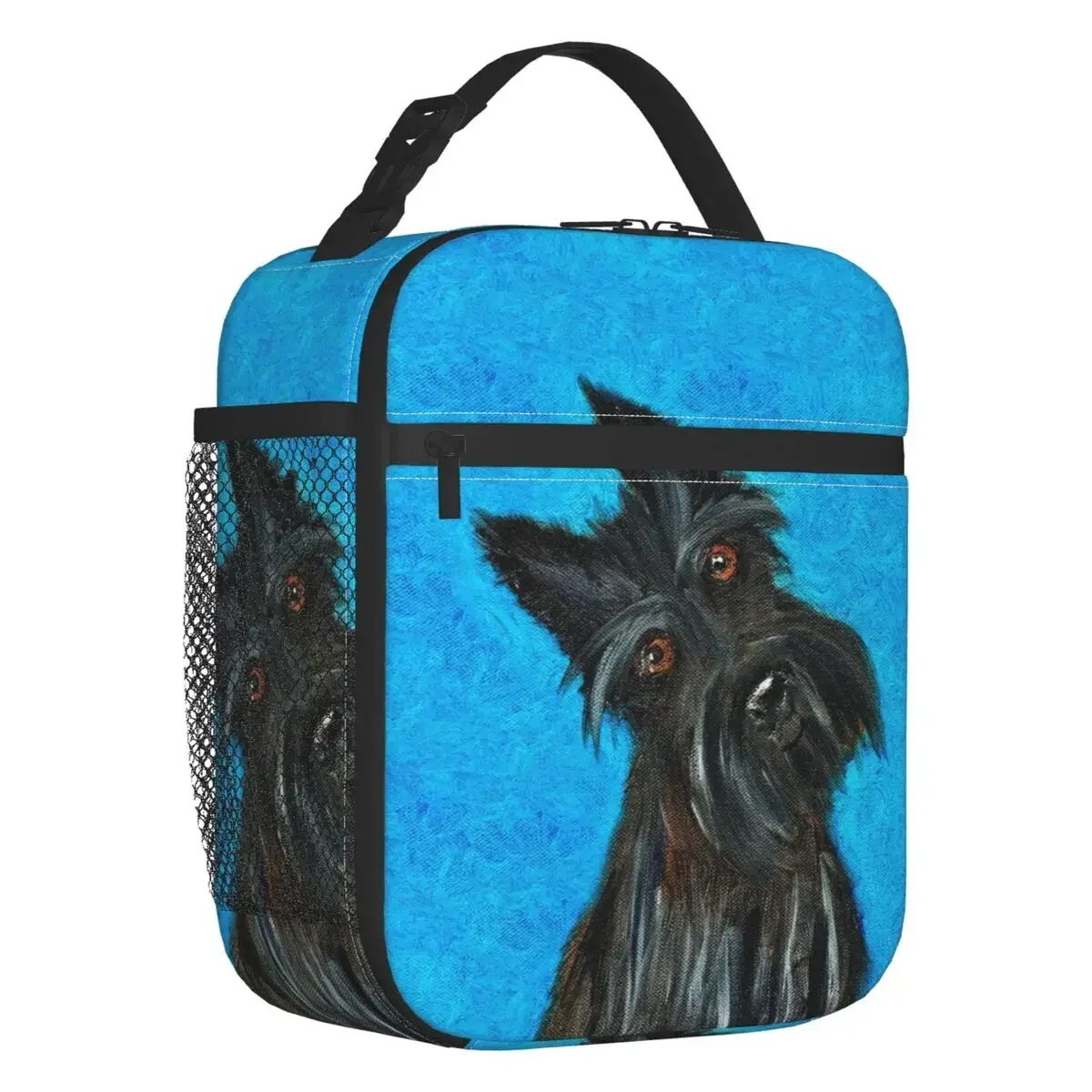 Happy Scottie Dog Thermal Insulated Lunch Bag Women Scottish Terrier Resuable Lunch Tote for Work School Travel Storage Food Box
Happy Scottie Dog Thermal Insulated Lunch Bag Women Scottish Terrier Resuable Lunch Tote for Work School Travel Storage Food Box