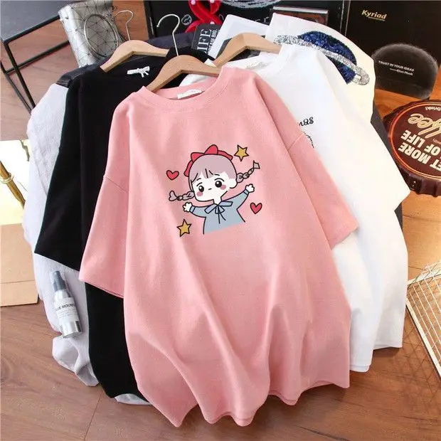 Korean Version of Fashion Maternity Clothing Summer Clothing Large Size Loose Pink Cotton Printed Maternity Short-sleeved
Korean Version of Fashion Maternity Clothing Summer Clothing Large Size Loose Pink Cotton Printed Maternity Short-sleeved