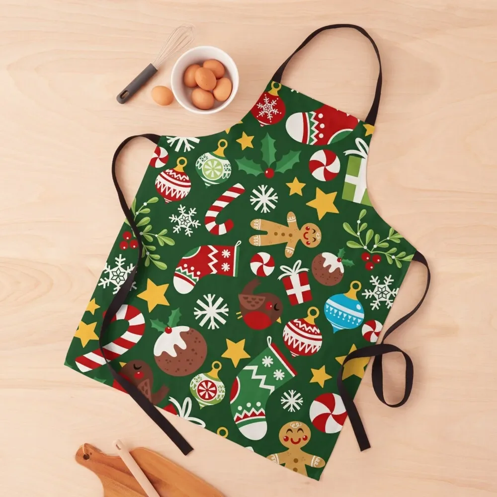 Happy Christmas Card pattern - Green Apron Women's Kitchen Things For Home And Kitchen Apron
Happy Christmas Card pattern - Green Apron Women's Kitchen Things For Home And Kitchen Apron