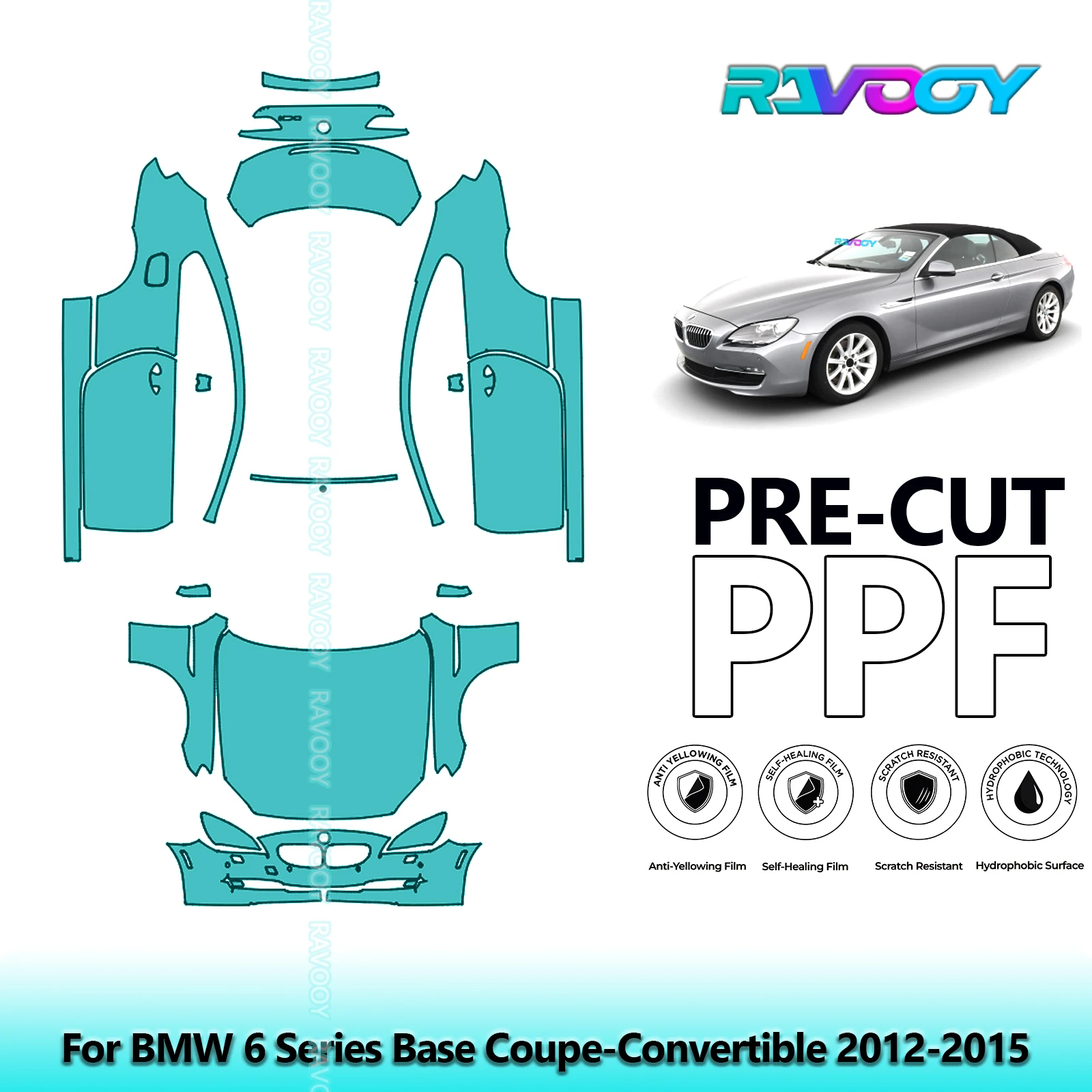 Precut PPF Paint Protection Film Full Vehicle For BMW 6 Series Base Coupe-Convertible 2012-2015
Precut PPF Paint Protection Film Full Vehicle For BMW 6 Series Base Coupe-Convertible 2012-2015