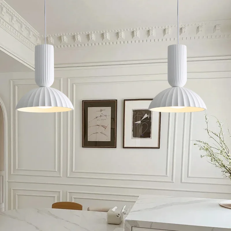 French Gypsum Pendant Lights Nordic Designer Restaurant Bar Counter Chandelier Kitchen Island Bedroom Modern White Hanging Lamps
French Gypsum Pendant Lights Nordic Designer Restaurant Bar Counter Chandelier Kitchen Island Bedroom Modern White Hanging Lamps