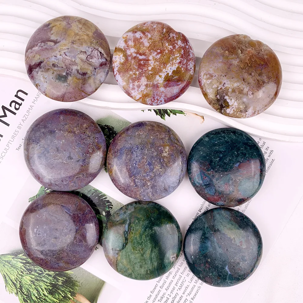 1 Piece Of Ocean Jasper Round Palm Stone With Unique Stripes And Yellow River Pattern - Natural Marble Crystal Decoration
1 Piece Of Ocean Jasper Round Palm Stone With Unique Stripes And Yellow River Pattern - Natural Marble Crystal Decoration