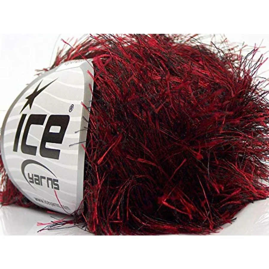 Red Black Extra Long Eyelash Yarn Ice Luxurious Fun Fur 50 Grams, 38 Yards
Red Black Extra Long Eyelash Yarn Ice Luxurious Fun Fur 50 Grams, 38 Yards
