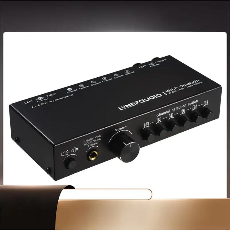 LYNEPAUAIO RCA Audio Signal Selector Switcher 6 Input 3 Output Balanced Line Active Speaker Volume Control-X64A 
LYNEPAUAIO RCA Audio Signal Selector Switcher 6 Input 3 Output Balanced Line Active Speaker Volume Control-X64A
