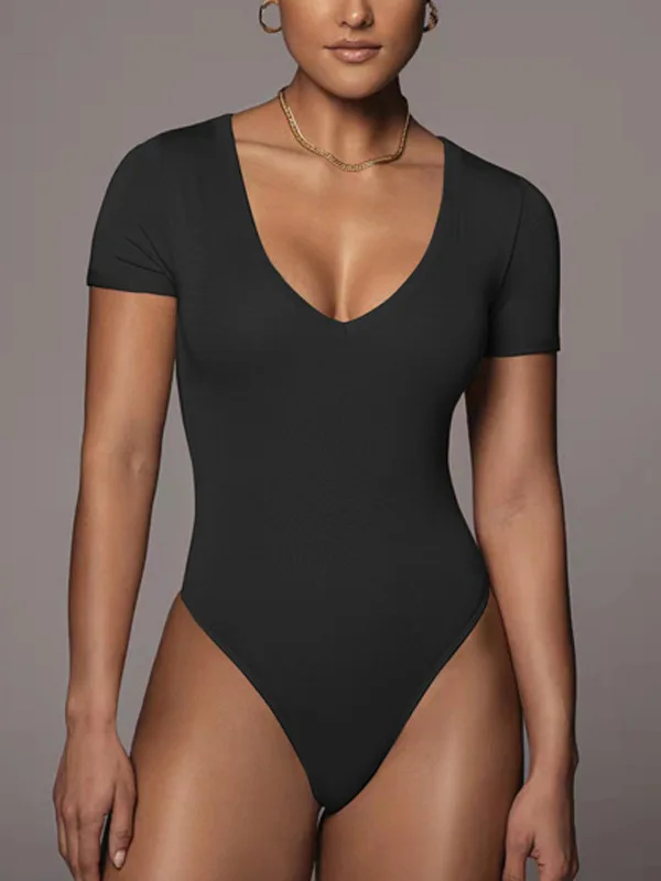 Sexy Tight Fitting V-ne Jumpsuit ort Sve Women's Street Sle mid Waist ort Pants Polyester Fiber Casual Summer
Sexy Tight Fitting V-ne Jumpsuit ort Sve Women's Street Sle mid Waist ort Pants Polyester Fiber Casual Summer