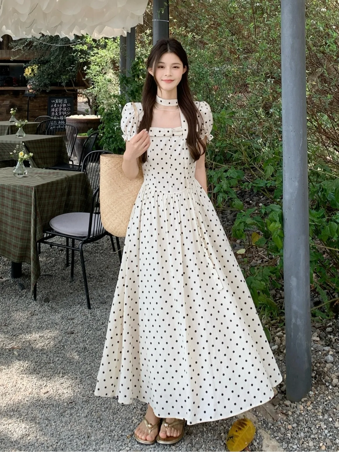 plus Size Polka Dot Short Sleeve Dress Square Collar Waist Cinching Design Long Dress Korean Style Commute High Waist A-Line ...
plus Size Polka Dot Short Sleeve Dress Square Collar Waist Cinching Design Long Dress Korean Style Commute High Waist A-Line ...