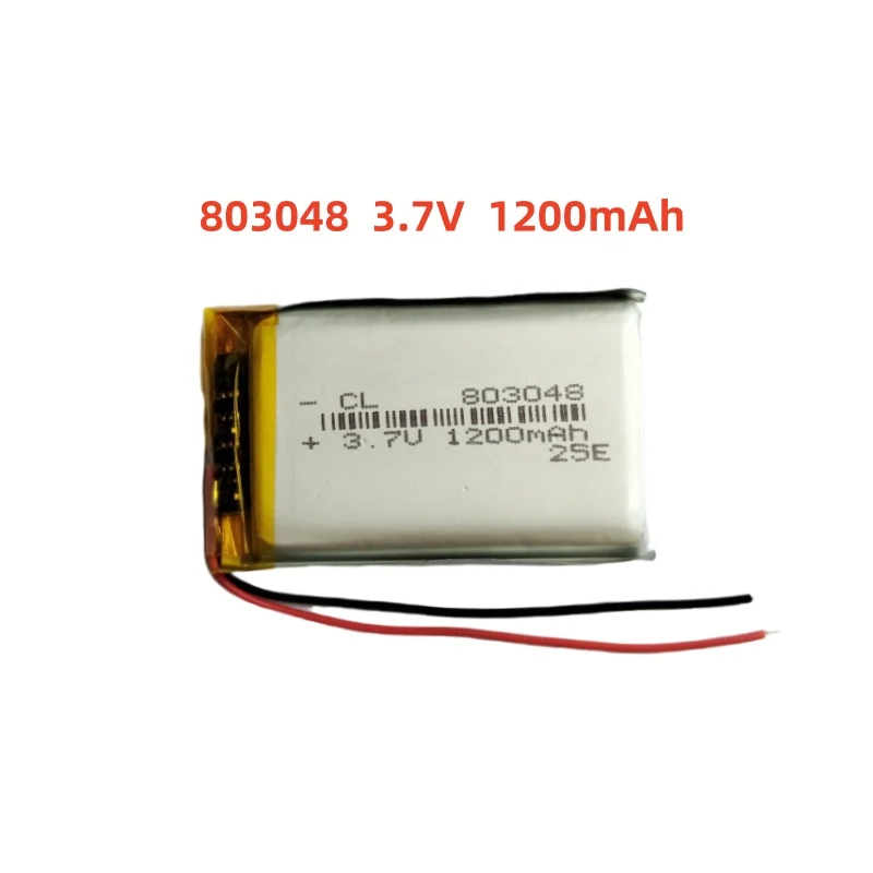 3.7V 1200mAh Li-Polymer Replacement Li Lipo Battery 803048 JST 2Pin 1.0/1.25/1.5/2.0/2.54mm Connector For GPS Camera LED
3.7V 1200mAh Li-Polymer Replacement Li Lipo Battery 803048 JST 2Pin 1.0/1.25/1.5/2.0/2.54mm Connector For GPS Camera LED