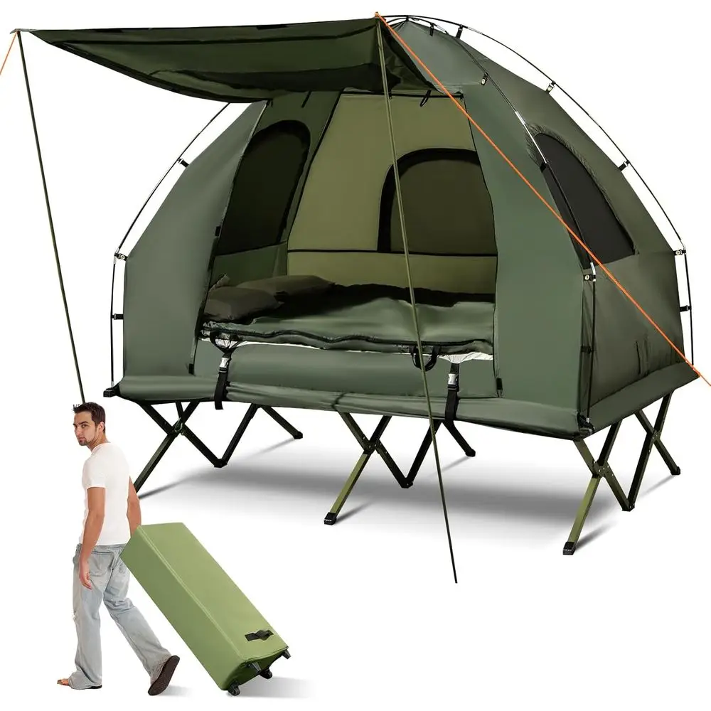 Multi-Functional Portable Camping Cot with Mattress, Pillows, Storage Bags, Sunshade, and Carry Bag for Outdoor Adventures
Multi-Functional Portable Camping Cot with Mattress, Pillows, Storage Bags, Sunshade, and Carry Bag for Outdoor Adventures