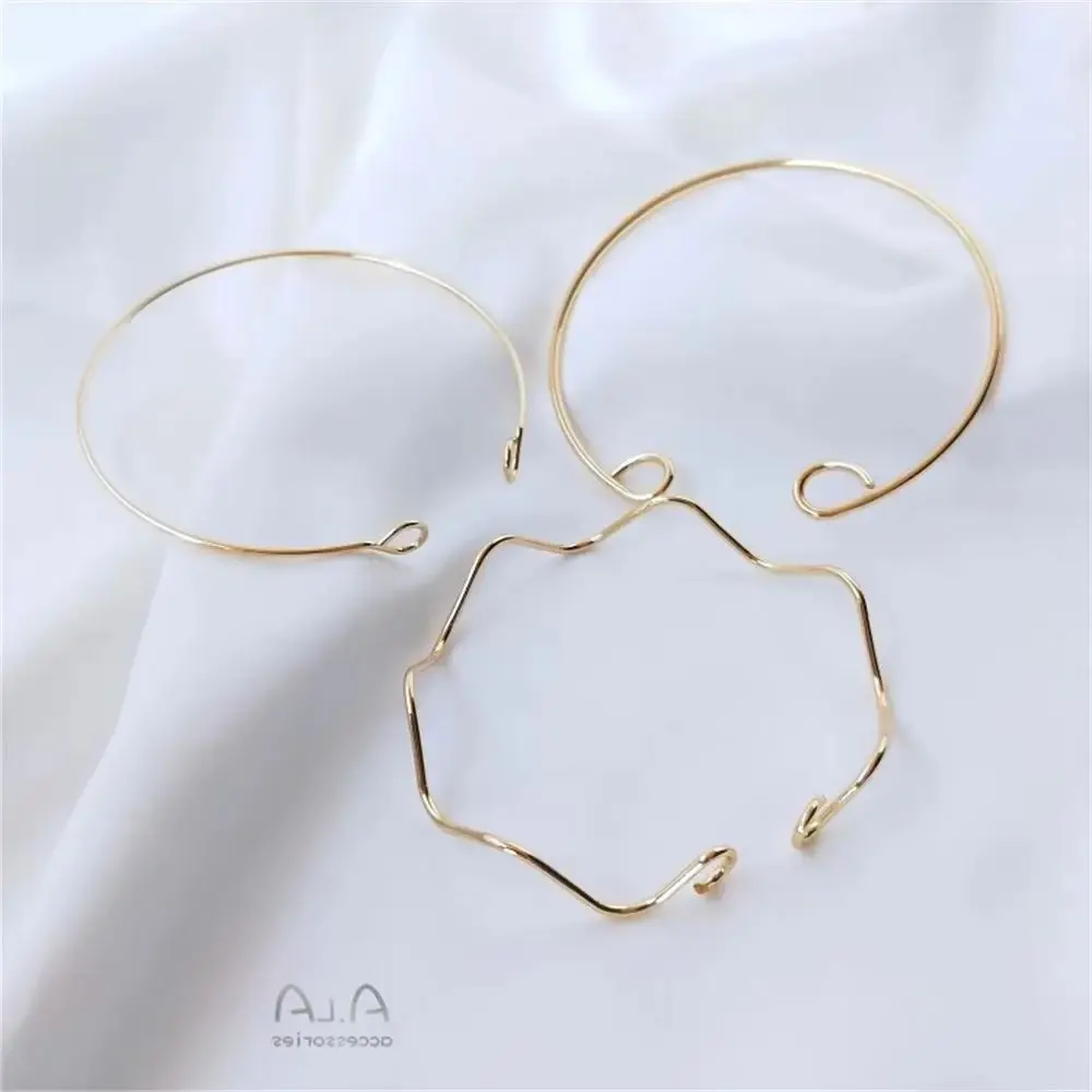 14K Gold Plated C shape wave bracelet diy open collar Bracelet base accessory
14K Gold Plated C shape wave bracelet diy open collar Bracelet base accessory
