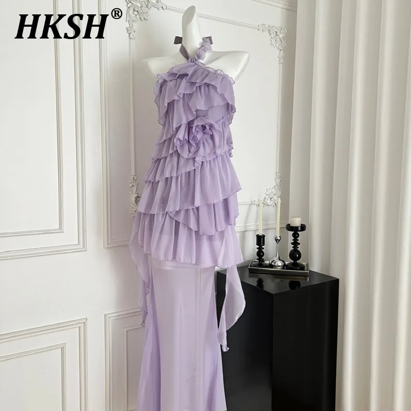 HKSH Summer New Women Ins High Street Sweet Sexy Halter Neck Irregular Ruffles Top High Waisted Sheer Skirt Two-piece Set HK6039
HKSH Summer New Women Ins High Street Sweet Sexy Halter Neck Irregular Ruffles Top High Waisted Sheer Skirt Two-piece Set HK6039
