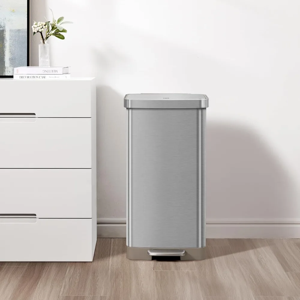 US Shipping 75 Liter 20 Gallon Stainless Steel Step Trash Can with Rear Bag Storage Compartment
US Shipping 75 Liter 20 Gallon Stainless Steel Step Trash Can with Rear Bag Storage Compartment