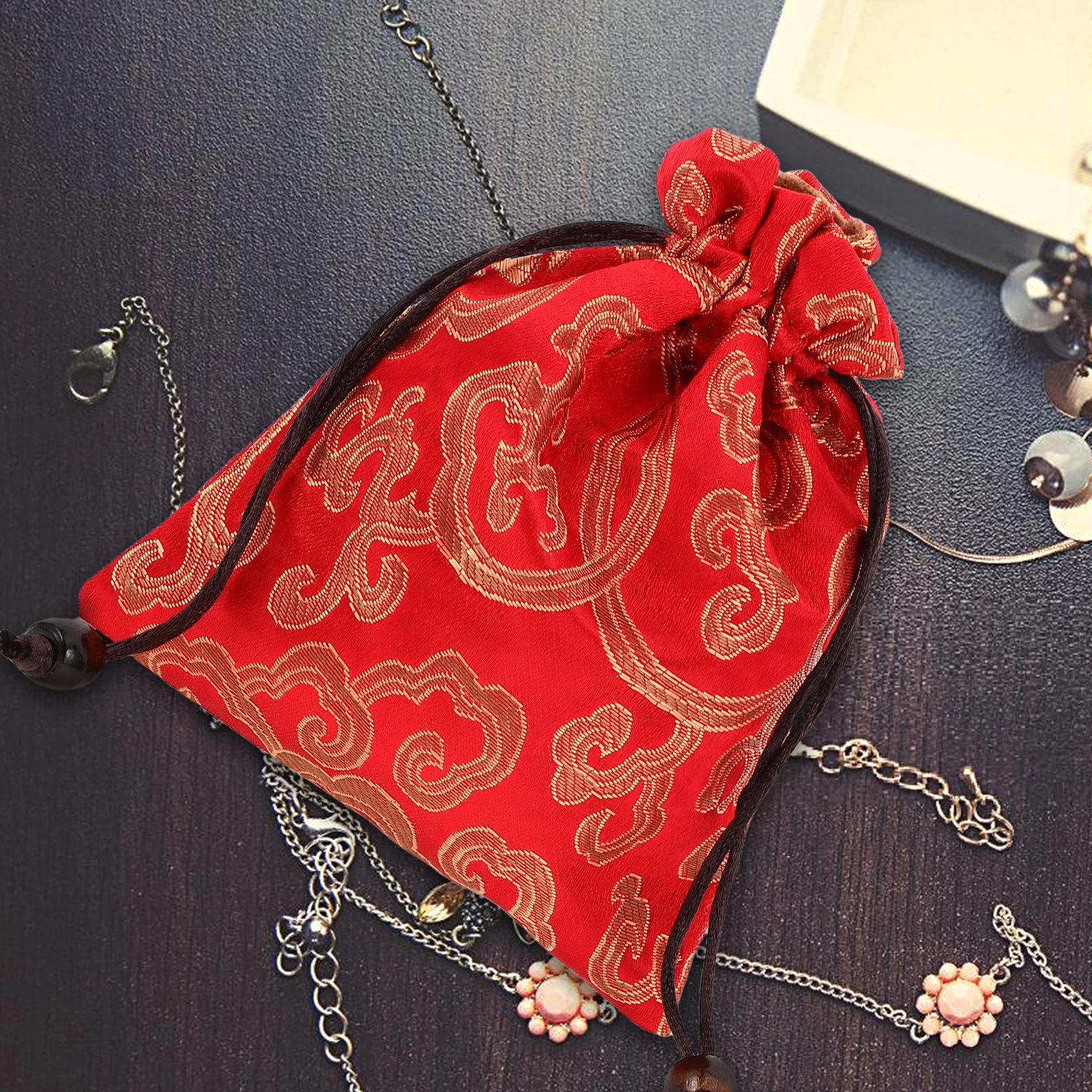 Singing Bowl Storage Bag Velvet Bags Silk Chinese Embroidered Brocade Jewelry Pouch Travel 
Singing Bowl Storage Bag Velvet Bags Silk Chinese Embroidered Brocade Jewelry Pouch Travel