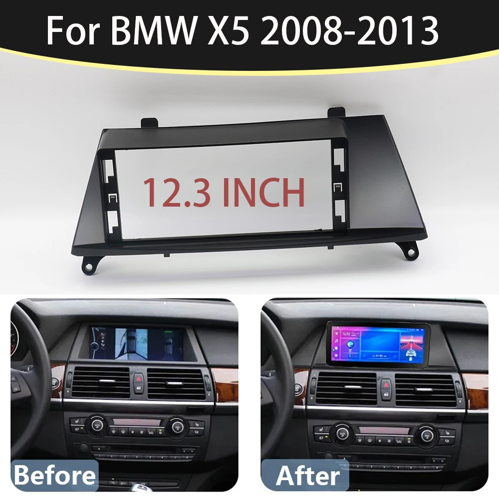 For BMW X5 2008-2013 12.3 Inch Car Frame Fascia Adapter Bezel Android Radio Audio Dash Panel Kit
For BMW X5 2008-2013 12.3 Inch Car Frame Fascia Adapter Bezel Android Radio Audio Dash Panel Kit