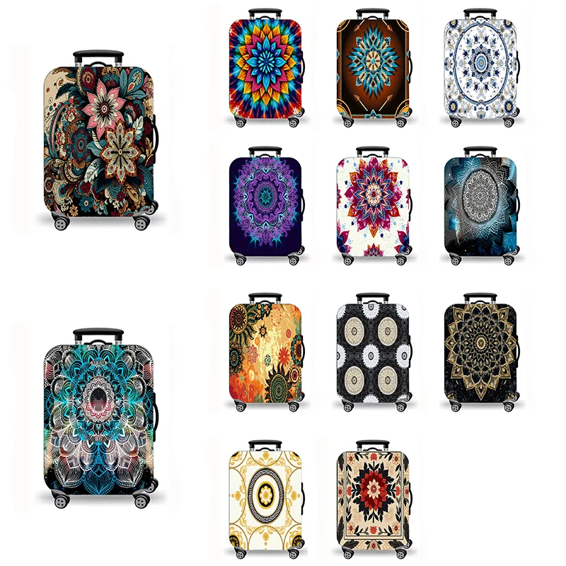 Luggage Cover, Mandala Bohemian Floral Print Stretch Suitcase Protector, Ethnic Vintage Ornament Design for Travel
Luggage Cover, Mandala Bohemian Floral Print Stretch Suitcase Protector, Ethnic Vintage Ornament Design for Travel