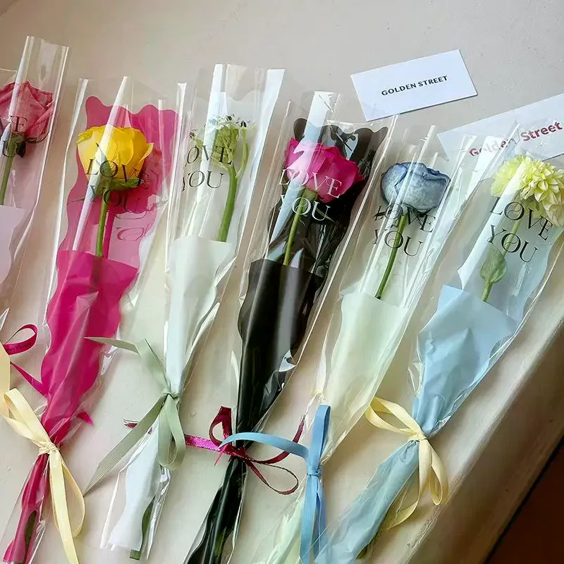 50Pcs Single Rose Bouquet Packaging Bag, Cellophane Bag Wrapping Bag Valentine's Day Mother's Day Single Flower Gift Bags
50Pcs Single Rose Bouquet Packaging Bag, Cellophane Bag Wrapping Bag Valentine's Day Mother's Day Single Flower Gift Bags