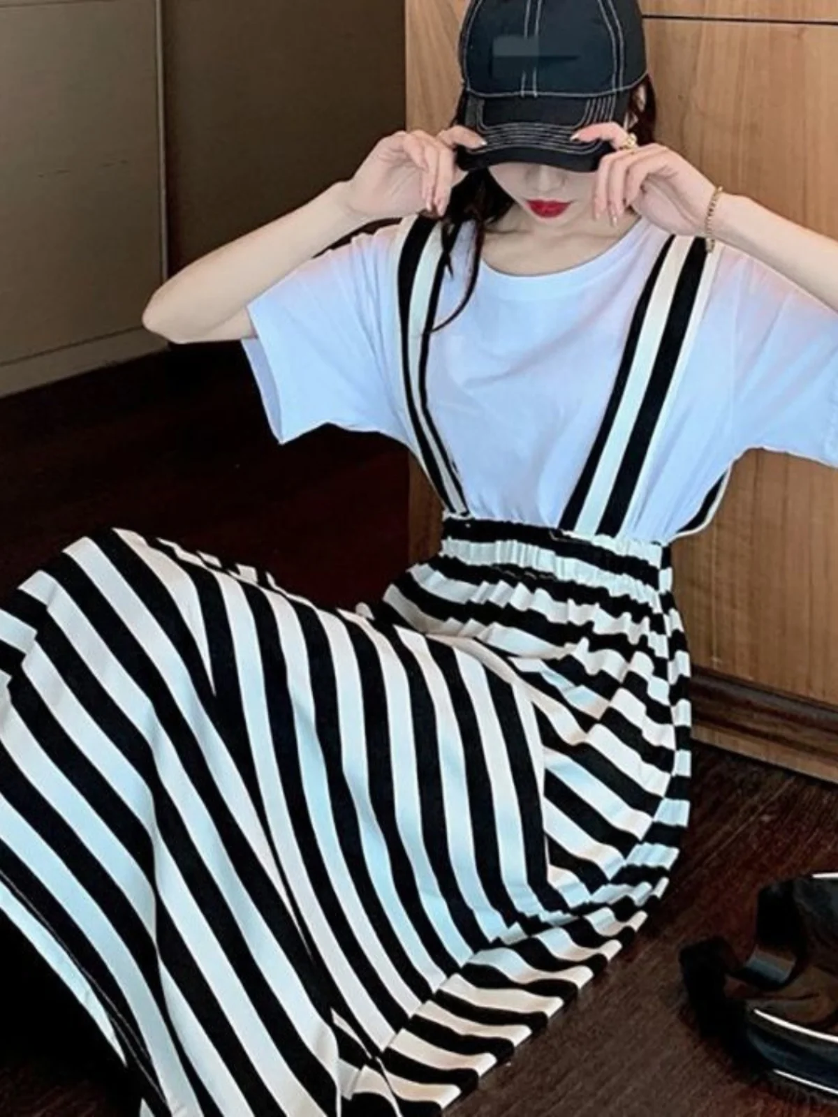 plus Size Casual Stripe ort Sve Two Piece Set Women's Loose Wide Leg Pants And Long Dr Set Comfortable Faion plus Size
plus Size Casual Stripe ort Sve Two Piece Set Women's Loose Wide Leg Pants And Long Dr Set Comfortable Faion plus Size