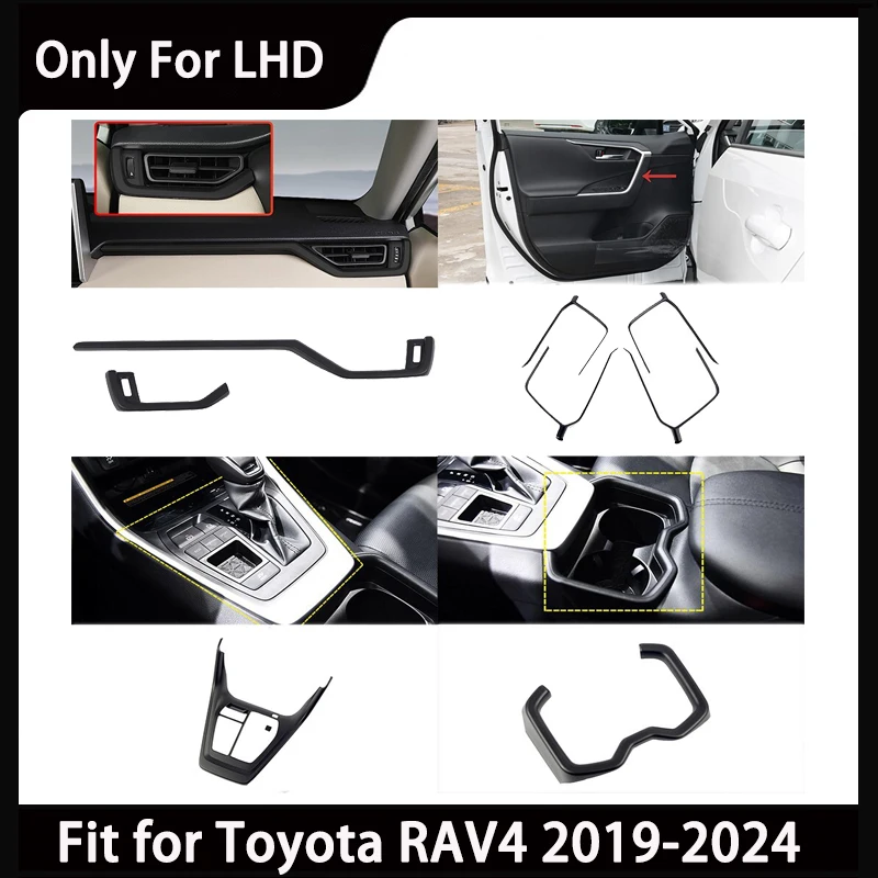 Подходит только с левым рулем! Стайлинг автомобиля для Toyota RAV4 2019 2020 2021 2022 2023 2024, матовый черный цвет, аксессуары для интерьера, набор накладок
Подходит только с левым рулем! Стайлинг автомобиля для Toyota RAV4 2019 2020 2021 2022 2023 2024, матовый черный цвет, аксессуары для интерьера, набор накладок