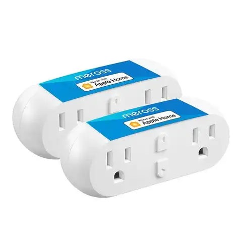 Meross HomeKit 2 In 1 WiFi Dual Smart Plug Outlet US Smart Socket Remote Voice Control Support Alexa Google Home SmartThings