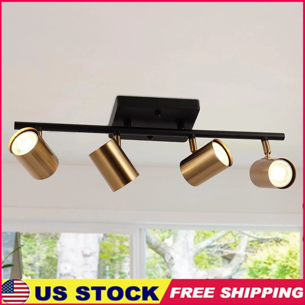4 Light Adjustable Track Lighting Fixtures LED Ceiling Spotlight Mid-Century Modern Kitchen Lights Multi-angle Illumination Easy
4 Light Adjustable Track Lighting Fixtures LED Ceiling Spotlight Mid-Century Modern Kitchen Lights Multi-angle Illumination Easy