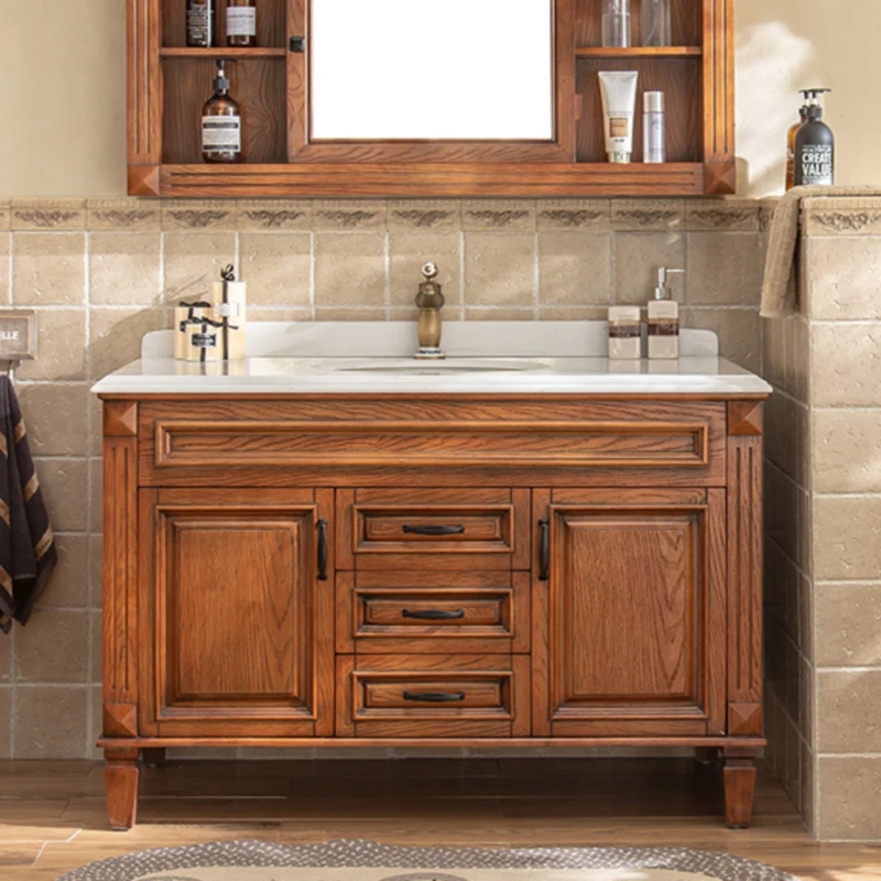 American bathroom cabinet combination mirror cabinet oak floor-to-ceiling bathroom washbasin washbasin washstand double basin
American bathroom cabinet combination mirror cabinet oak floor-to-ceiling bathroom washbasin washbasin washstand double basin