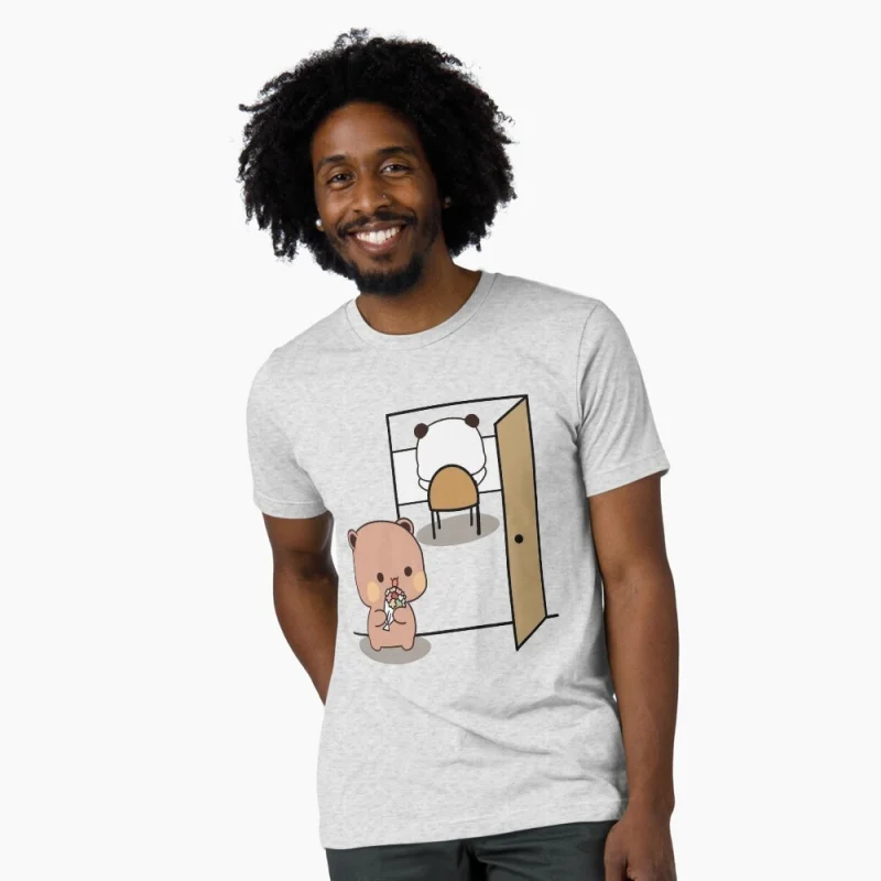 Dudu surprising Bubu with flowers Gift t shirt kawaii Panda Bear Cartoon Graphic tee Cute Y2K Clothes 100% cotton All size Tee
Dudu surprising Bubu with flowers Gift t shirt kawaii Panda Bear Cartoon Graphic tee Cute Y2K Clothes 100% cotton All size Tee