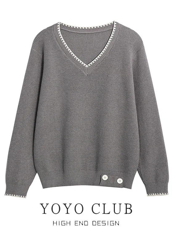 Loose V-Ne Long Sve Knitted Sweater Women's plus Size Winter Casual Sle Inner Wear Color Blo Design Comfortable Fit
Loose V-Ne Long Sve Knitted Sweater Women's plus Size Winter Casual Sle Inner Wear Color Blo Design Comfortable Fit