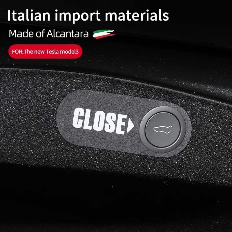 Suitable For Tesla Model 3/Y Trunk Button Sticker, Electric Tailgate Reminder Sticker, Interior Modification Accessories