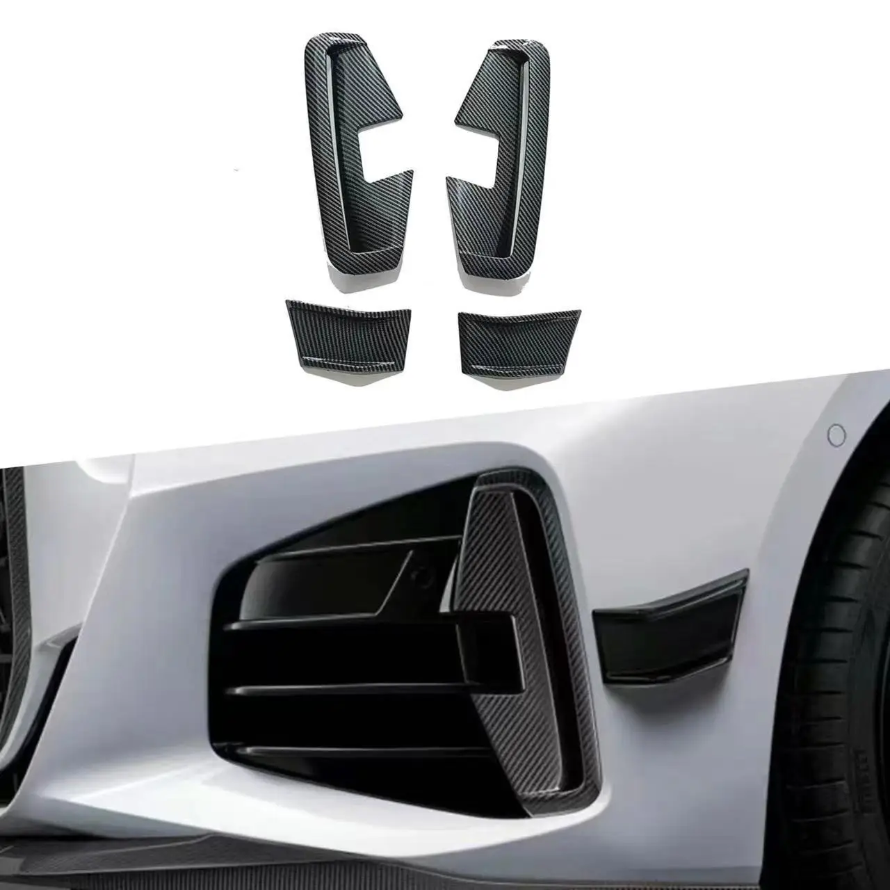 For BMW 4 Series 2Door G22 2021-2024 MP Style Front Canards Wind Blades 4Pcs Set ABS Plastic Gloss Black
For BMW 4 Series 2Door G22 2021-2024 MP Style Front Canards Wind Blades 4Pcs Set ABS Plastic Gloss Black