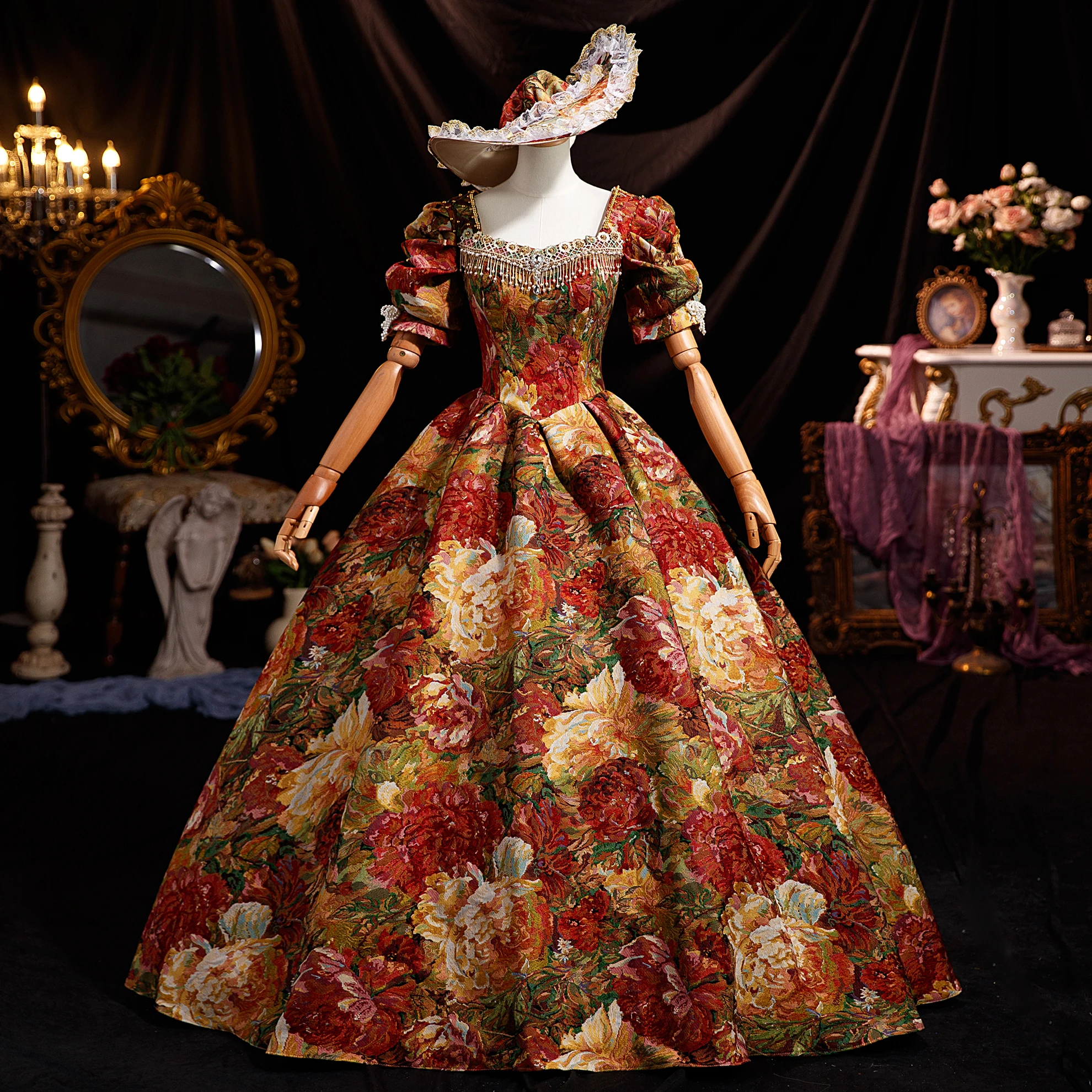 Victorian Marie Antoinette Dress - 18th Century Long Gown for Reenactors & Bridgerton Fans
Victorian Marie Antoinette Dress - 18th Century Long Gown for Reenactors & Bridgerton Fans