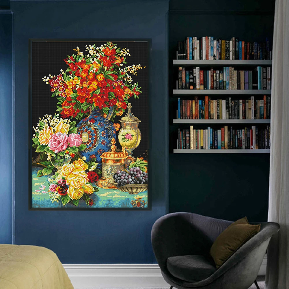 Full Embroidery Egyptian Cotton 14CT Print Flowers Cross Stitch Kit 55x75cm
Full Embroidery Egyptian Cotton 14CT Print Flowers Cross Stitch Kit 55x75cm