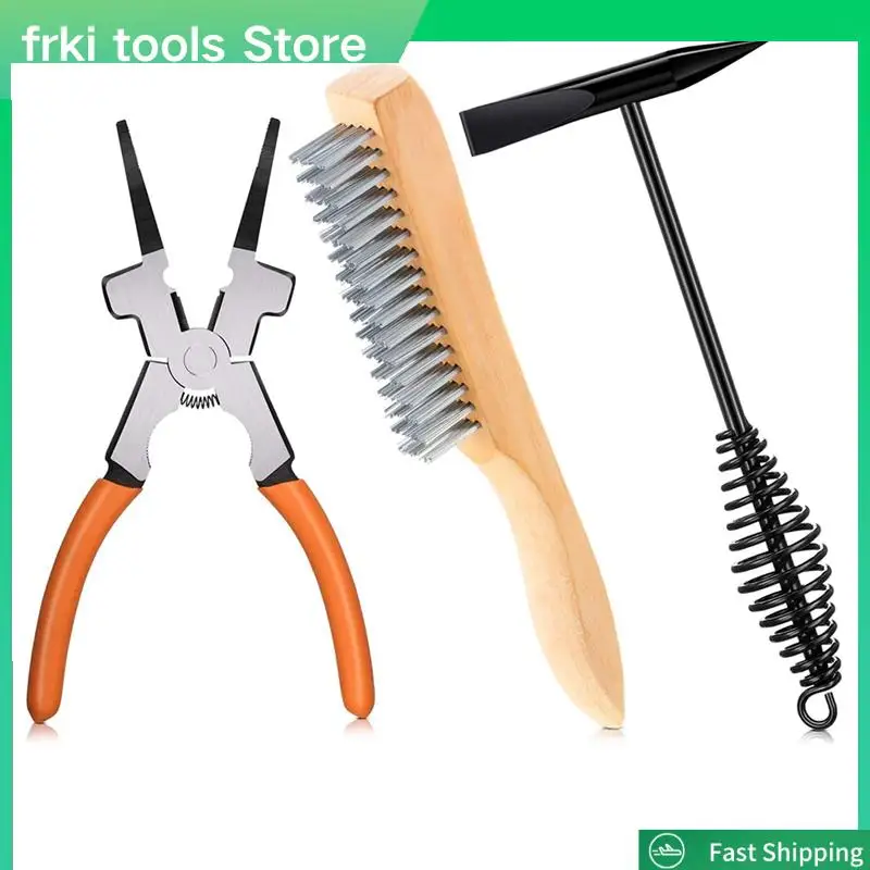 10 Inch Scratch Wire Brush Slag Removal Tool,8 Inch Welding Plier Plier And 10 Inch Welding Chipping Hammer For Cleaning-A79G
10 Inch Scratch Wire Brush Slag Removal Tool,8 Inch Welding Plier Plier And 10 Inch Welding Chipping Hammer For Cleaning-A79G