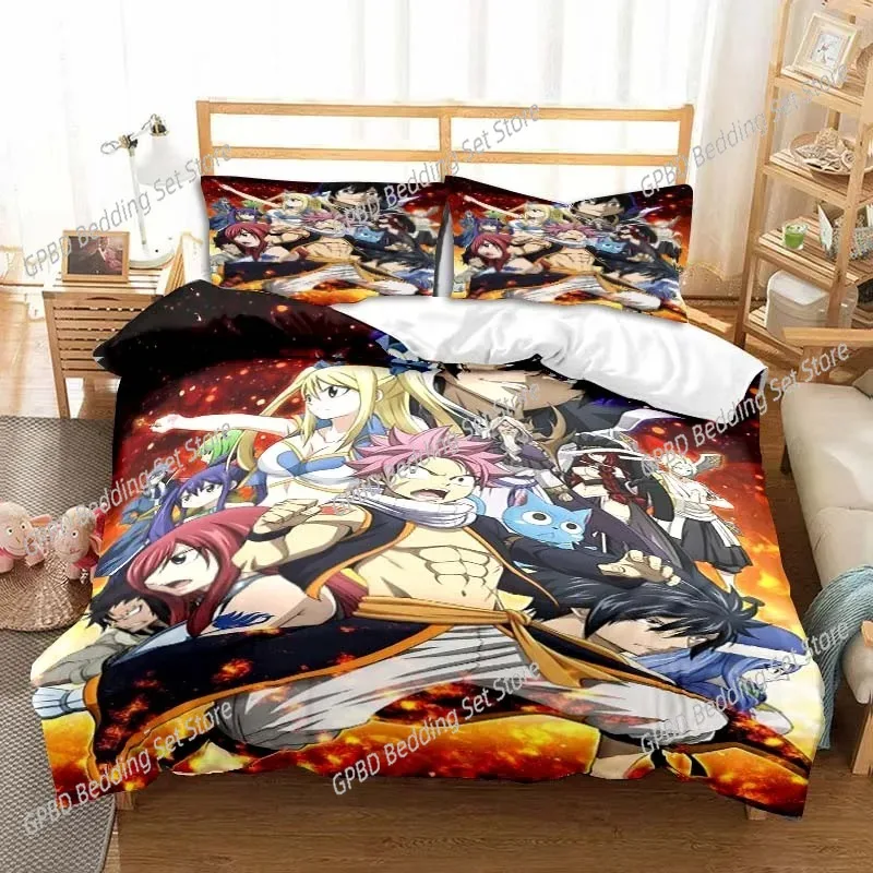 3D Anime Fairy Tail Bedding Set Bed Three-piece Set Duvet Cover Single Double Bed Queen Size Duvet Cover Set Adult Kid's Bedroom
3D Anime Fairy Tail Bedding Set Bed Three-piece Set Duvet Cover Single Double Bed Queen Size Duvet Cover Set Adult Kid's Bedroom